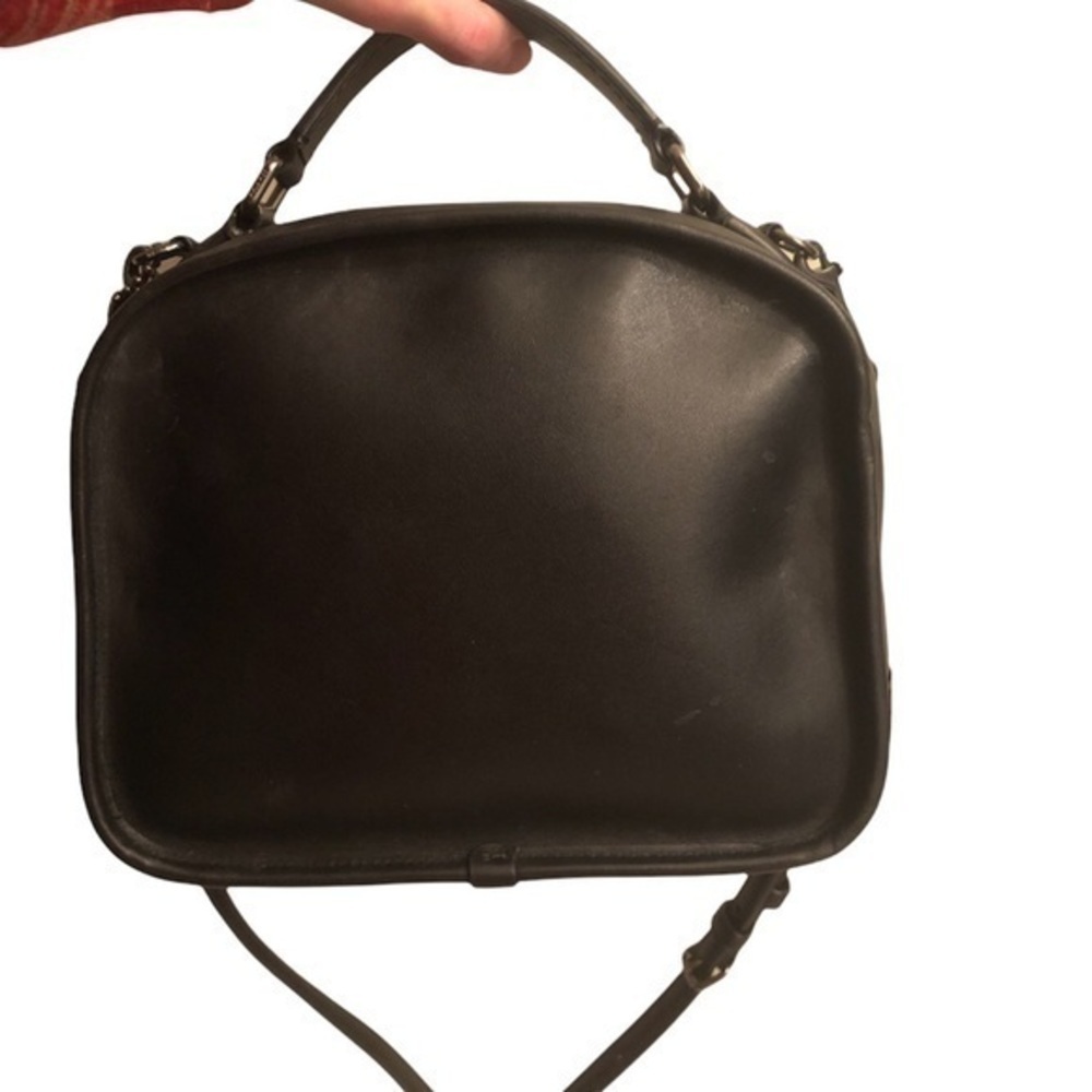 Coach black leather vintage remake reissue lunch box pail bag - Picture 4 of 16